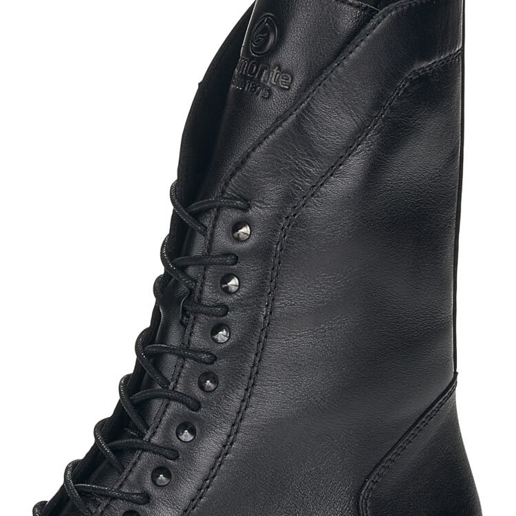 Bottes à lacets pour femme marque Remonte. Référence D8380-01 Schwarz. Disponible chez Chauss'Family magasin de chaussures Issoire.