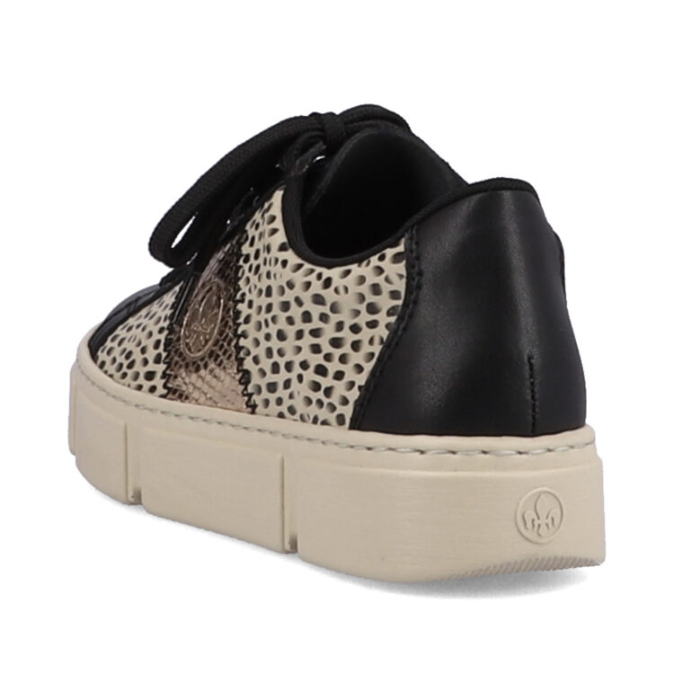Baskets noires pour femme marque Rieker. Référence N5910-62 Schwarz. Disponible chez Chauss'Family magasin de chaussures à Issoire.