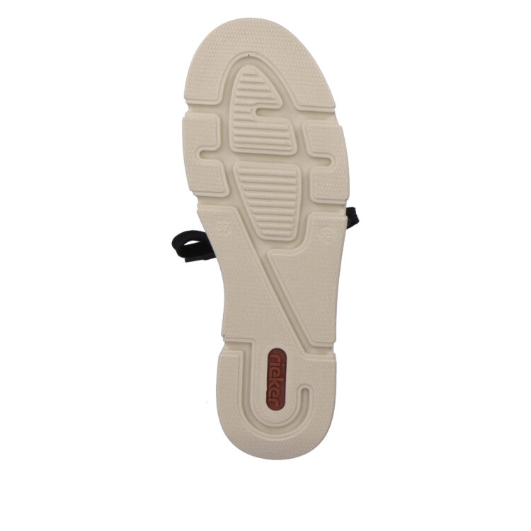 Baskets noires pour femme marque Rieker. Référence N5910-62 Schwarz. Disponible chez Chauss'Family magasin de chaussures à Issoire.