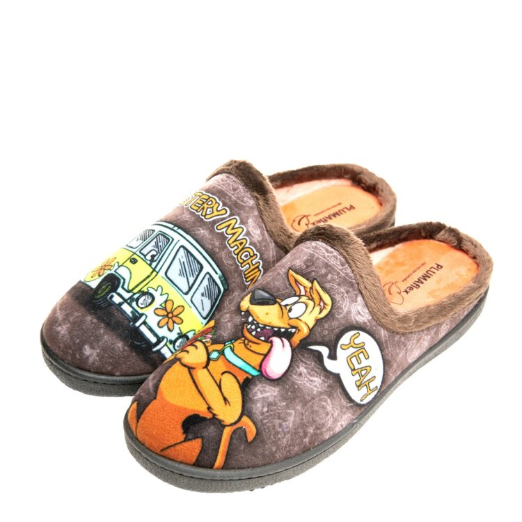 Mules motif Scooby doo pour homme de la marque Plumaflex. Référence : Scooby R12229. Chauss'Family Issoire magasin de chaussures à Issoire.