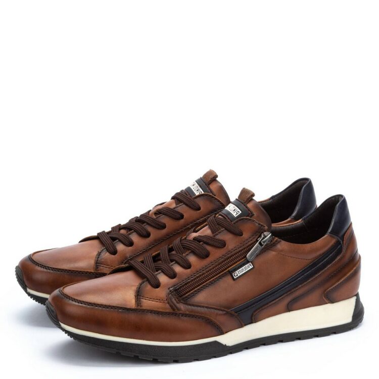 Baskets marron pour homme de la marque Pikolinos. Référence : Cambil M5N-6237C1 Cuero. Disponible chez Chauss'Family magasin chaussures Issoire.