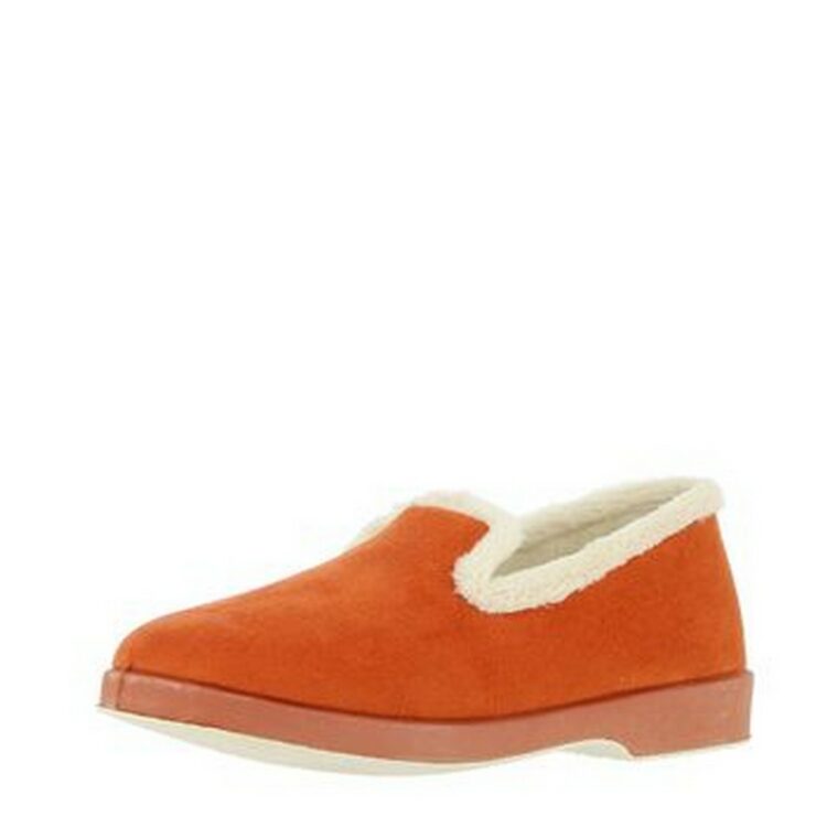 Charentaises femme marque La maison de l'espadrille référence 7635 orange. Disponible chez Chauss'Family magasin de chaussures à Issoire.