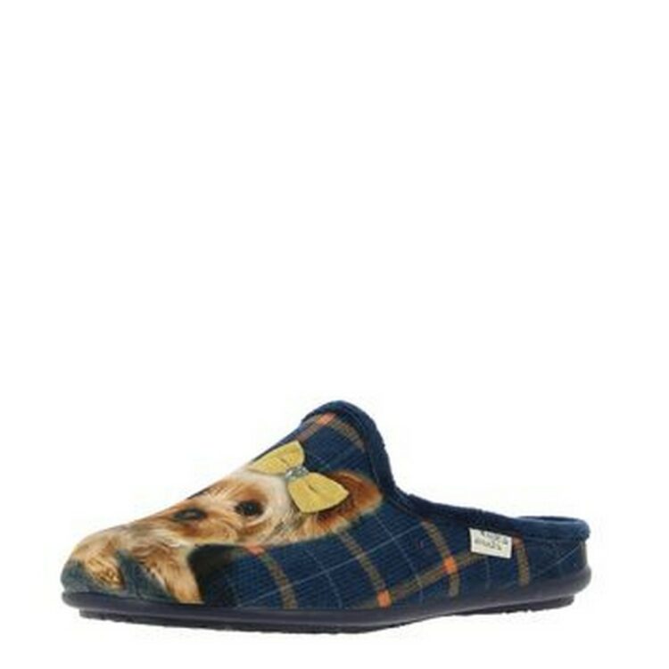Mules motif yorkshire pour femme de la marque La maison de l'espadrille référence 9003 Marine. Disponible chez Chauss'Family magasin chaussures Issoire