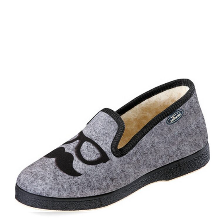 Charentaises pour homme de la marque Semelflex Calodavid gris. Disponible chez Chauss'Family magasin de chaussures à Issoire.