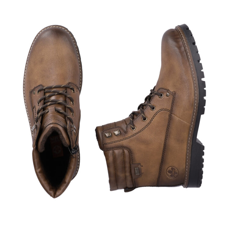 Bottines chaudes pour homme marque Rieker. Référence F3600-21 Sattel. Disponible chez Chauss'Family magasin de chaussures Issoire.