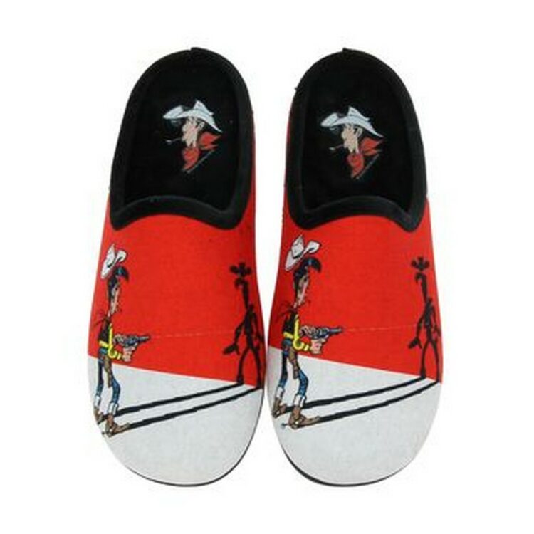 Mules motif Lucky Luke pour homme marque La maison de l'espadrille référence L19. Disponible chez Chauss'Family magasin chaussures Issoire