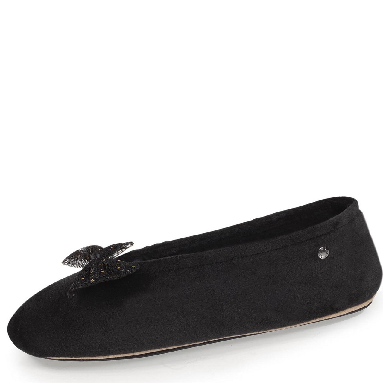 Isotoner Pantofole Ballerina Donna Con Grande Fiocco – Morbide E Lavabili In Lavatrice