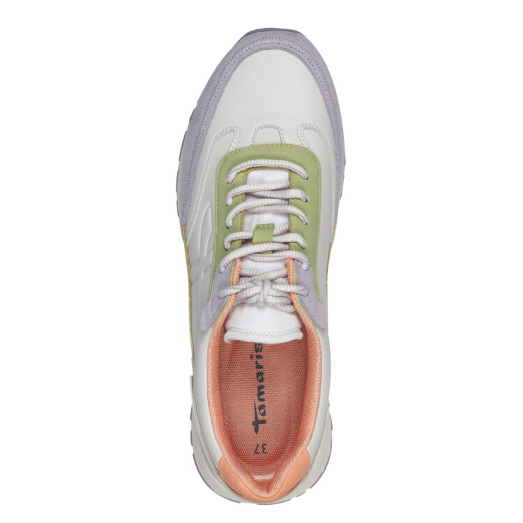 Sneakers à plateforme de la marque Tamaris. Référence 23716-42 539 Lilac Comb. Disponible chez Chauss'Family magasin de chaussures à Issoire.