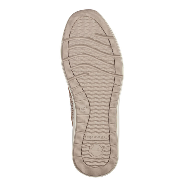 Baskets compensées pour femme marque Tamaris. 23718-42 430 Ivory Comb. Disponible chez Chauss'Family magasin de chaussures à Issoire.