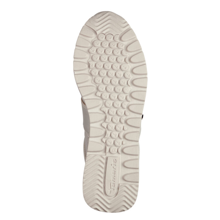 Sneakers à plateforme de la marque Tamaris. Référence 23727-42 430 Ivory Comb. Disponible chez Chauss'Family magasin de chaussures à Issoire.