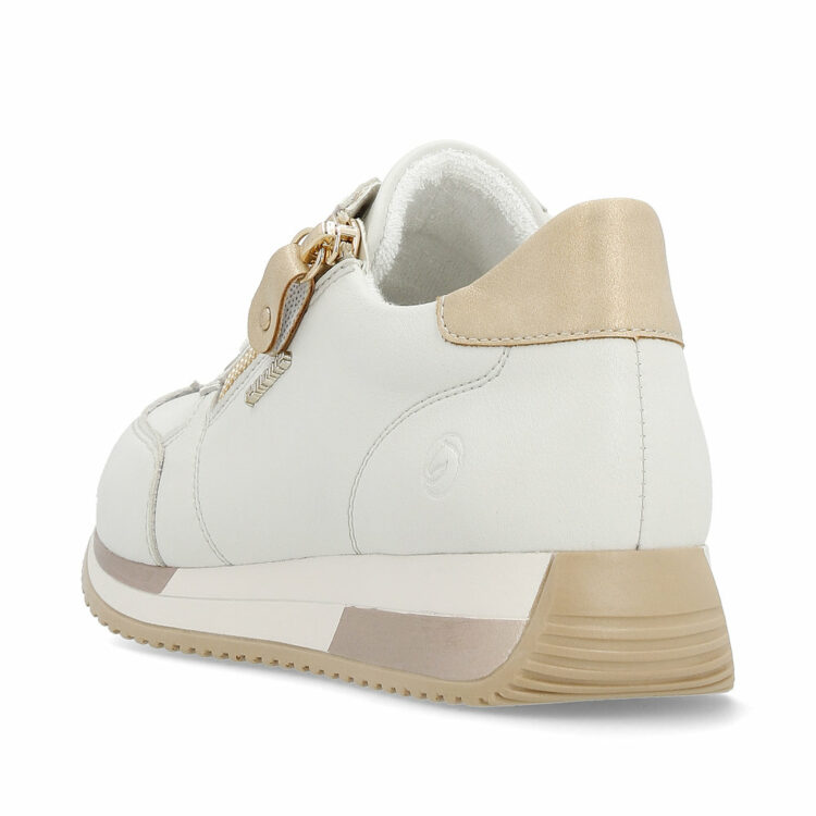 Baskets beiges pour femme marque Remonte. Référence D0H11-81 Offwhite. Disponible chez Chauss'Family magasin de chaussures à Issoire.