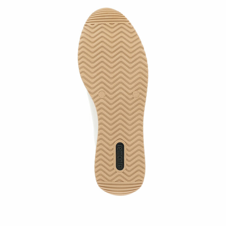 Baskets beiges pour femme marque Remonte. Référence D0H11-81 Offwhite. Disponible chez Chauss'Family magasin de chaussures à Issoire.