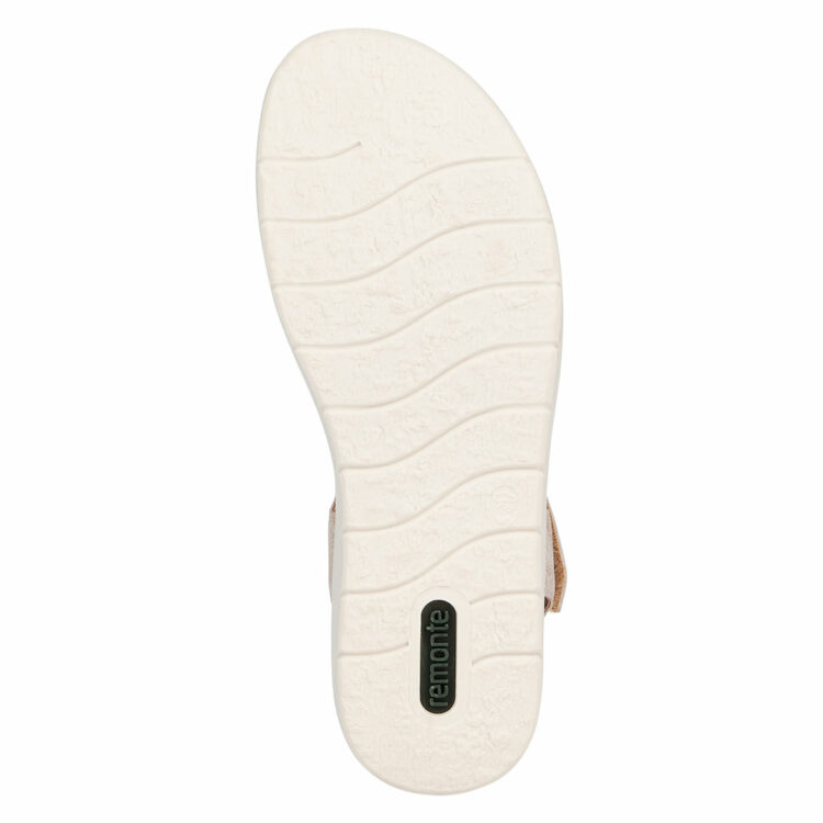 Sandales métallisées pour femme de la marque Remonte. Référence : D2058-31 rosa gold. Disponible chez Chauss'Family magasin de chaussures à Issoire.