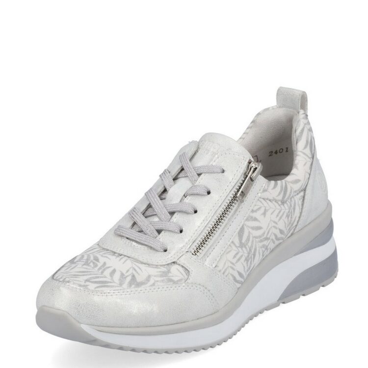 Baskets compensées pour femme marque Remonte. Référence D2401-91 Ice. Disponible chez Chauss'Family magasin de chaussures à Issoire.