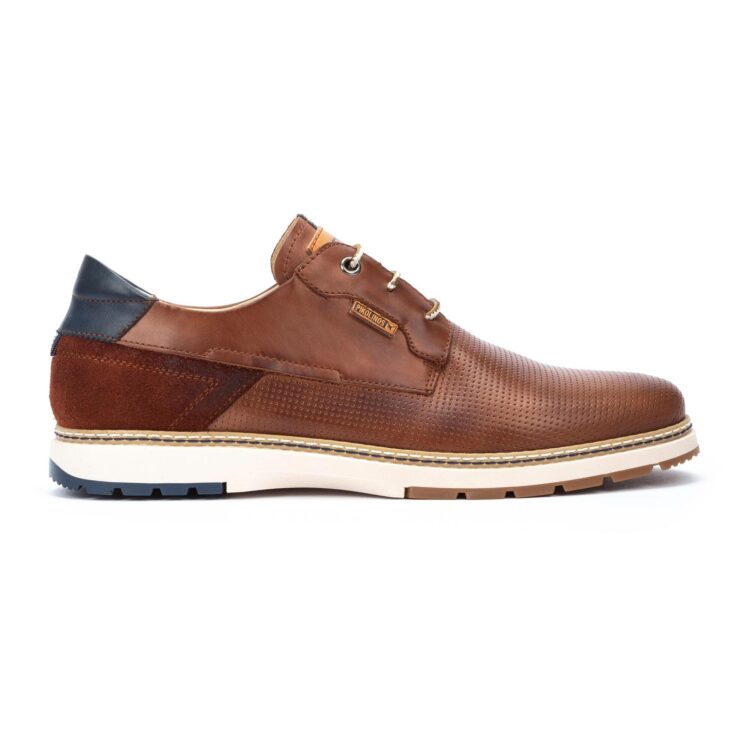 Chaussures à lacets pour homme de la marque Pikolinos. Référence : Olvera M8A-4222C1 Cuero. Disponible chez Chauss'Family magasin chaussures Issoire