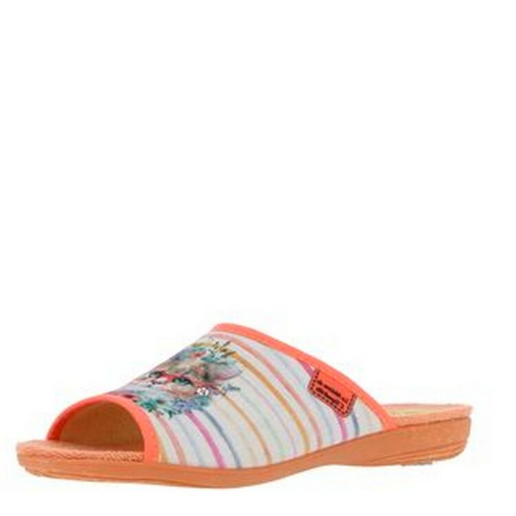 Mules bout ouvert pour femme de la marque La maison de l'espadrille référence 2047 orange. Disponible chez Chauss'Family magasin chaussures Issoire