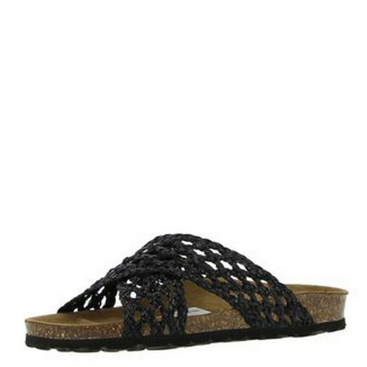 Mules noires de la marque La maison de l'espadrille. Référence : 3476 noir. Disponible chez Chauss'Family magasin de chaussures à Issoire.