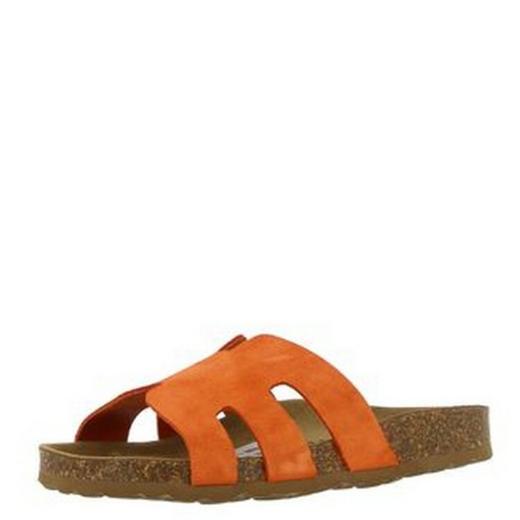 Mules orange de la marque La maison de l'espadrille. Référence : 3496 orange. Disponible chez Chauss'Family magasin de chaussures à Issoire.