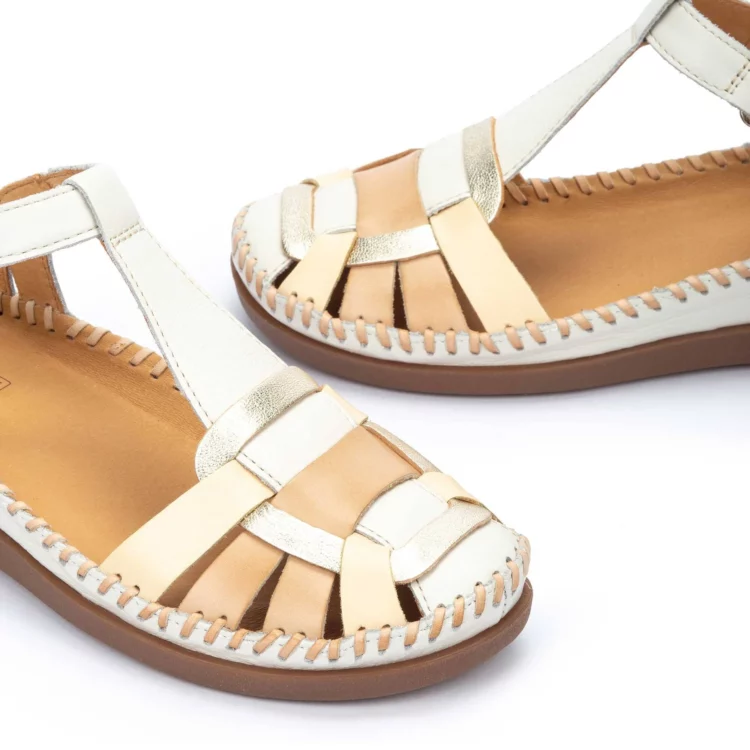Sandales avec bout fermé pour femme de la marque Pikolinos. Référence : Cadaques W8K-0965C1 Nata. Disponible chez Chauss'Family chaussures à Issoire.