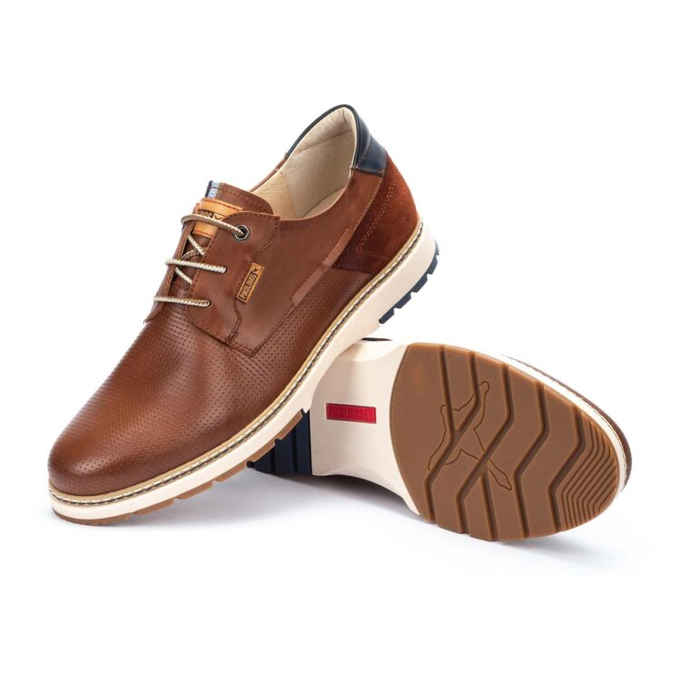 Chaussures à lacets pour homme de la marque Pikolinos. Référence : Olvera M8A-4222C1 Cuero. Disponible chez Chauss'Family magasin chaussures Issoire