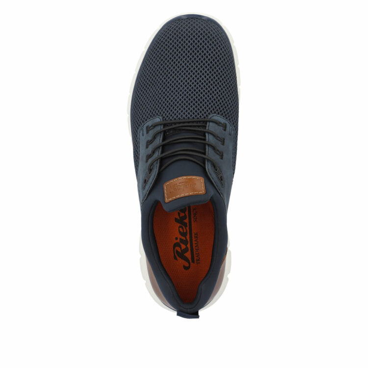 Chaussures bleu marine pour homme marque Rieker. Référence B6652-14 Navy. Disponible chez Chauss'Family magasin de chaussures à Issoire.