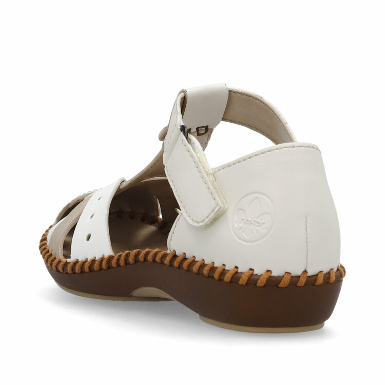 Sandales bout fermé de la marque Remonte. Référence M1655-61 Porzellan. Disponible chez Chauss'Family magasin de chaussures à Issoire.