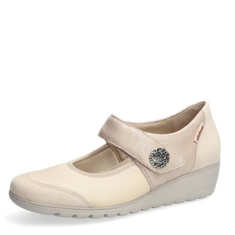 Babies compensées pour femme marque Mobils. Référence : Bathilda Light Sand. Disponible chez Chauss'Family magasin de chaussures à Issoire.