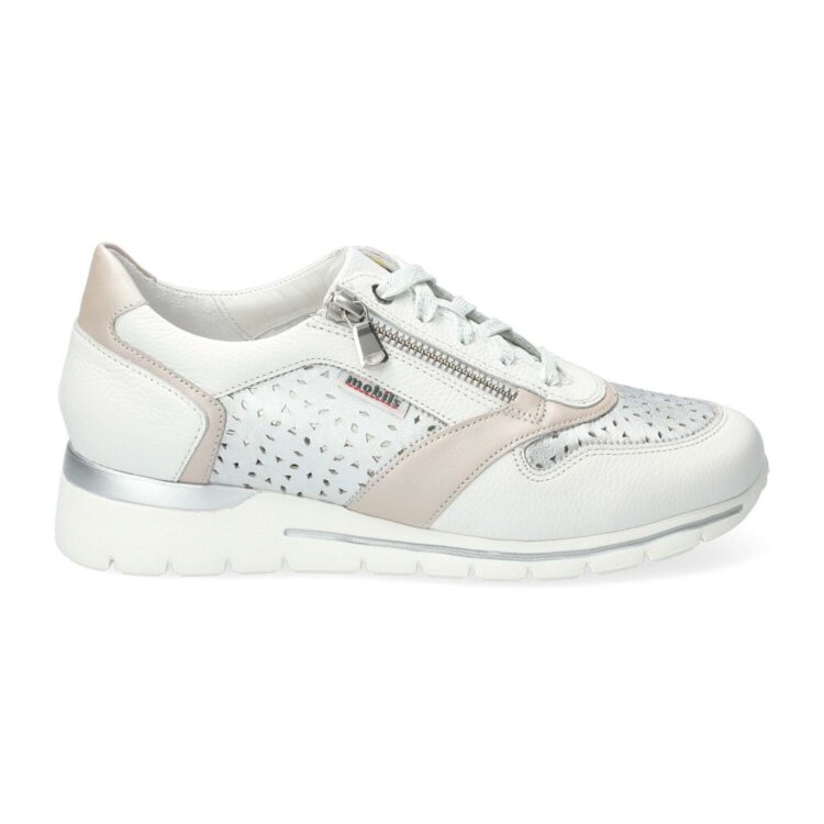 Baskets de la marque Mobils. Référence Ereen Perf 9930 9568 White. Disponible chez Chauss'Family magasin de chaussures à Issoire.