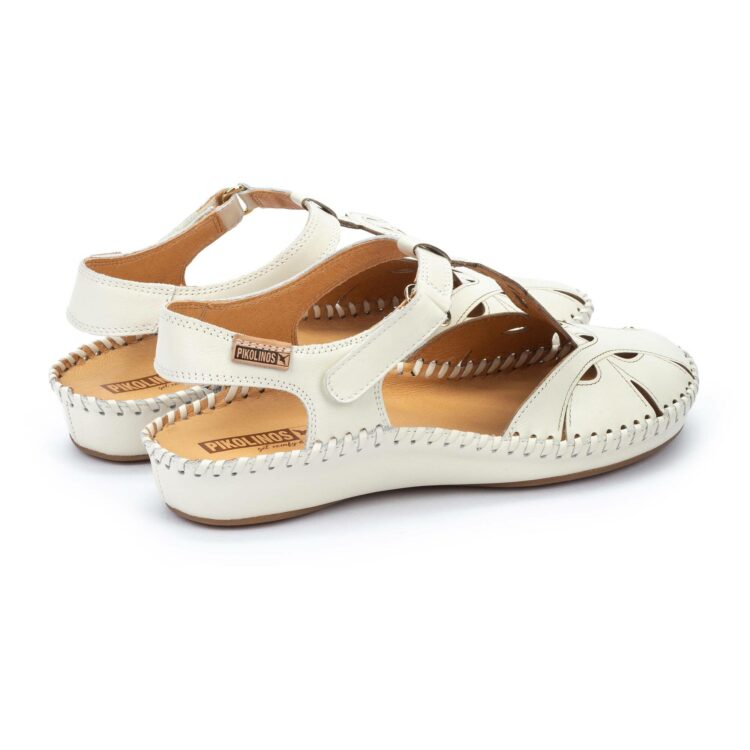 Sandales avec bout fermé pour femme de la marque Pikolinos. Référence : Vallarta 655-0703 Nata. Disponible chez Chauss'Family chaussures à Issoire.