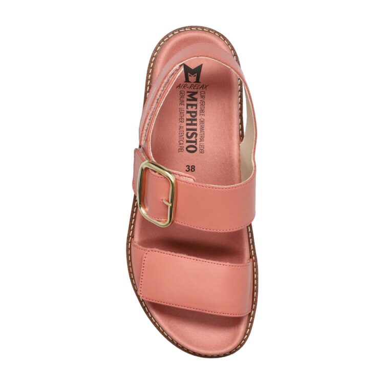 Sandales réglables pour femme marque Mephisto. Belona Old Pink 7849. Disponible chez Chauss'Family magasin de chaussures à Issoire.