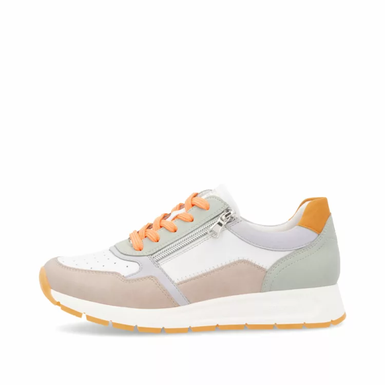 Baskets colorées pour femme de la marque Remonte. Référence D2G00-80 Multi. Disponible chez Chauss'Family magasin de chaussures à Issoire.