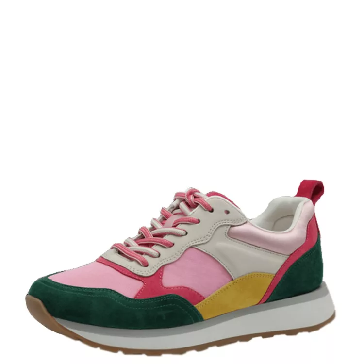 Baskets colorées pour femme marque Tamaris. Référence 23741-43 514 Pink Comb. Disponible chez Chauss'Family magasin de chaussures à Issoire.