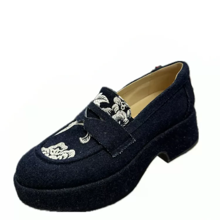 Mocassins en jeans de la marque Softwaves. Référence 9.07.14/004 Ink Coco. Disponible chez Chauss'Family magasin de chaussures à Issoire.