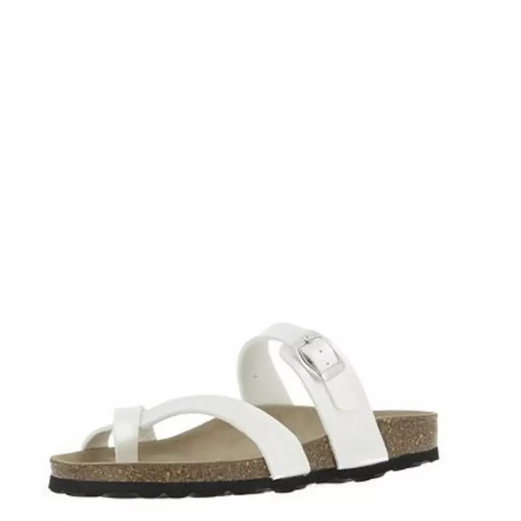 Mules entre-doigts blanches La maison de l'espadrille pour femme. Référence : 3526 blanc. Disponible chez Chauss'Family magasin de chaussures à Issoire.