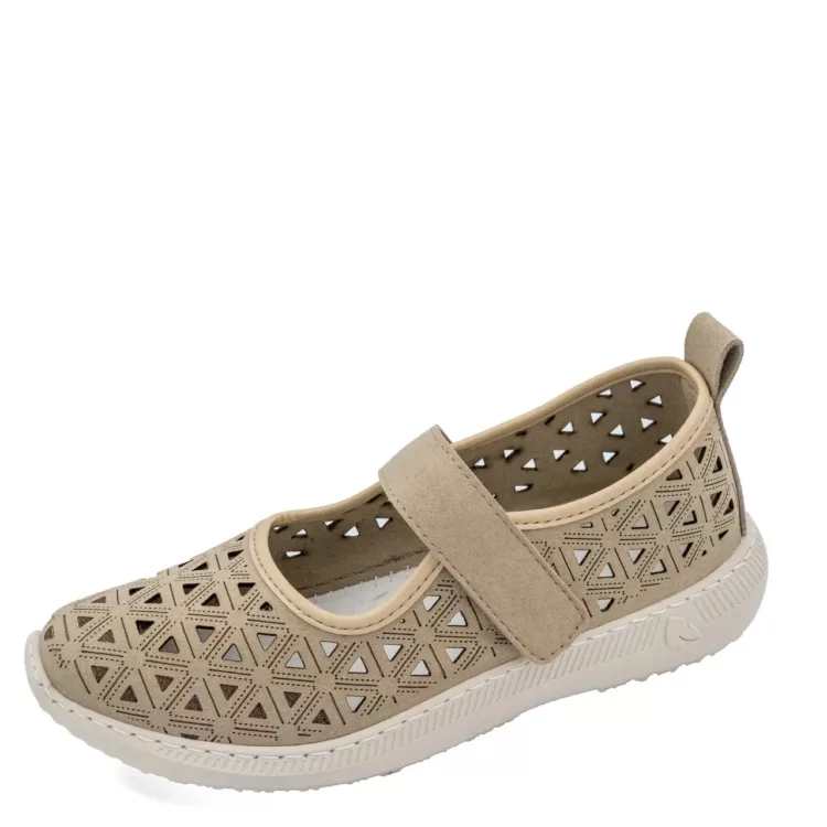 Babies beiges Plumaflex pour femme. Référence : A03708 Taupe. Disponible chez Chauss'Family magasin de chaussures à Issoire.