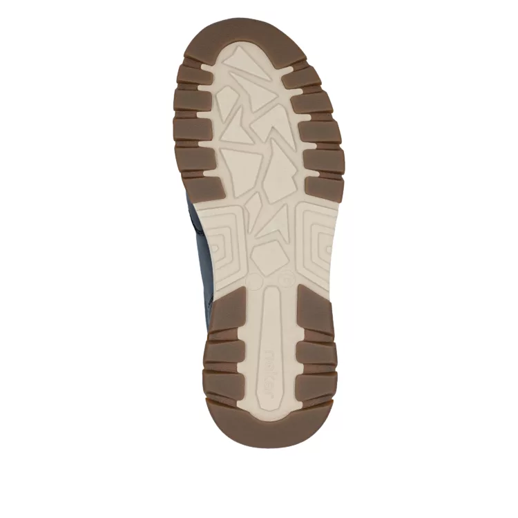 Baskets grande largeur bleues de la marque Rieker. Référence : B9301-14 Pazifik. Disponible chez Chauss'Family magasin de chaussures à Issoire.