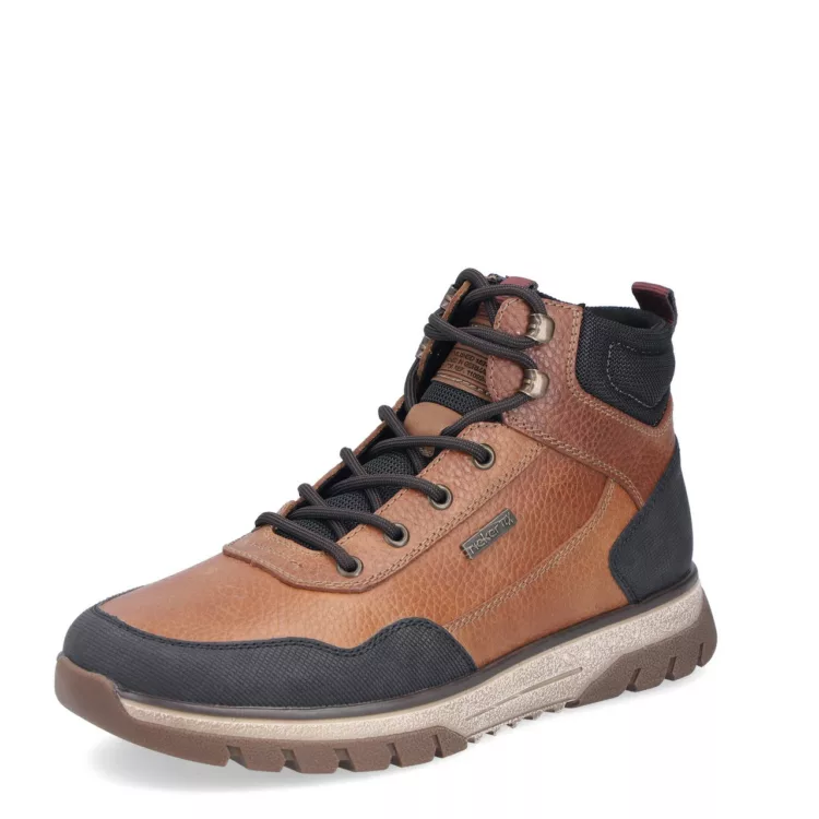 Baskets montantes chaudes de la marque Rieker. Référence : B9310-22 marron. Disponible chez Chauss'Family magasin de chaussures à Issoire.