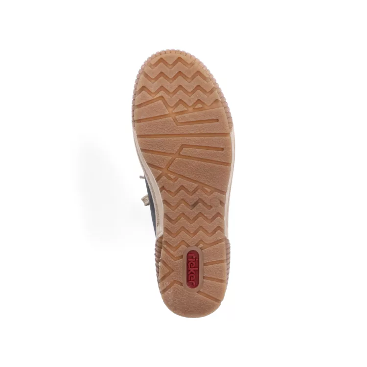 Baskets montantes bleu clair de la marque Rieker pour femme. Référence : N0709-14 Bleu. Disponible chez Chauss'Family magasin de chaussures à Issoire.