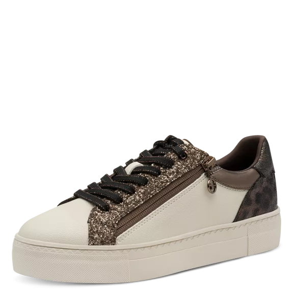 Tamaris Baskets crème léopard