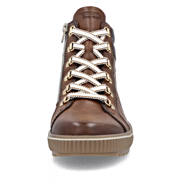 Baskets montantes marron pour femme marque Remonte. Référence D0781-24 Marron. Disponible chez Chauss'Family magasin de chaussures à Issoire.