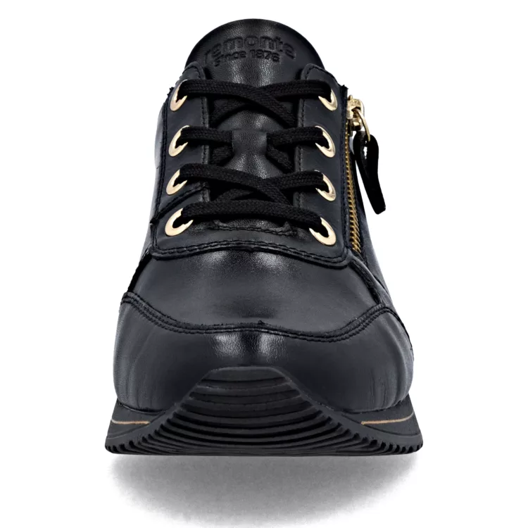 Baskets noires pour femme de la marque Remonte. Référence D0H11-03 Black. Disponible chez Chauss'Family magasin de chaussures à Issoire.