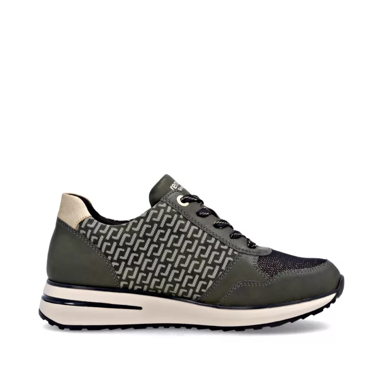 Baskets kaki pour femme de la marque Remonte pour femme. Référence D1G08-54 Kaki. Disponible chez Chauss'Family magasin de chaussures à Issoire.