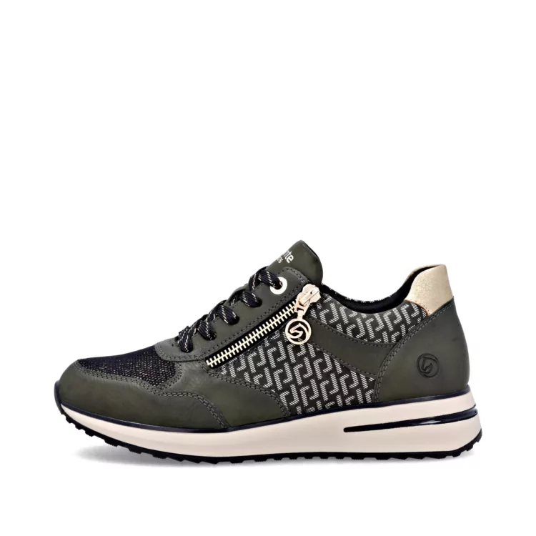 Baskets kaki pour femme de la marque Remonte pour femme. Référence D1G08-54 Kaki. Disponible chez Chauss'Family magasin de chaussures à Issoire.
