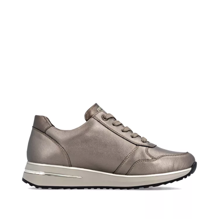 Baskets bronze pour femme de la marque Remonte pour femme. Référence D1G08-92 Bronze. Disponible chez Chauss'Family magasin de chaussures à Issoire.