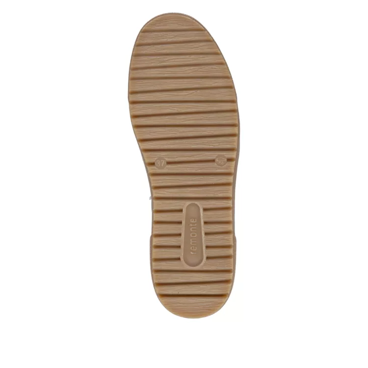 Baskets beiges et léopard pour femme de la marque Remonte. Référence D2T01-61 Beige. Disponible chez Chauss'Family magasin de chaussures à Issoire.
