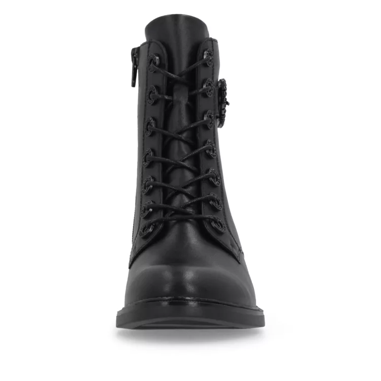 Bottines noires à lacets pour femme marque Remonte. Référence D2w73-00 Noir. Disponible chez Chauss'Family magasin de chaussures Issoire.
