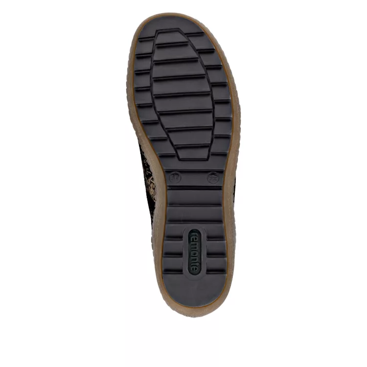 Baskets montantes noir et bronze pour femme marque Remonte. Référence R1441-03 Noir. Disponible chez Chauss'Family magasin de chaussures à Issoire.