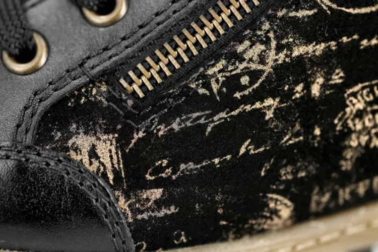 Baskets montantes noir et bronze pour femme marque Remonte. Référence R1441-03 Noir. Disponible chez Chauss'Family magasin de chaussures à Issoire.