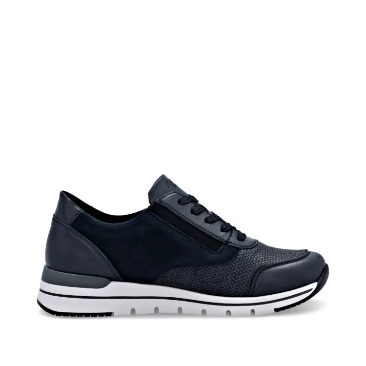Baskets souples bleu marine pour femme marque Remonte. Référence R6714-14 Bleu foncé. Disponible chez Chauss'Family magasin de chaussures à Issoire.