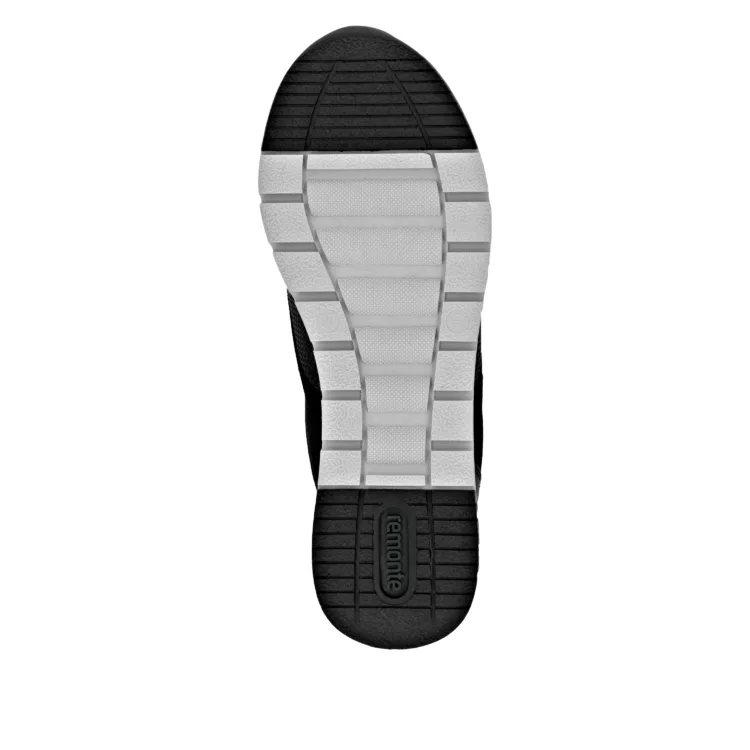 Baskets souples bleu marine pour femme marque Remonte. Référence R6714-14 Bleu foncé. Disponible chez Chauss'Family magasin de chaussures à Issoire.